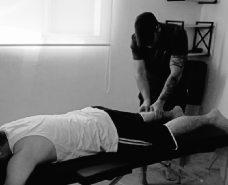 Paciente recebendo massagem